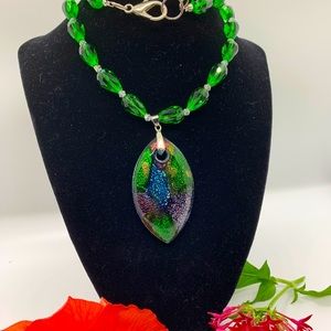 Lamp work glass pendant by JBJ